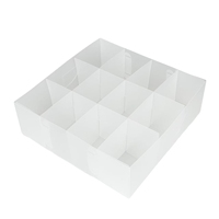 Boîte de rangement pliable en plastique PP rectangulaire avec compartiments, séparateur de tiroir multicouche pour chaussettes et sous-vêtements