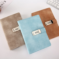 Premium Leather Bujo Diary Contraseña Lock Notebook A5 Low MOQ Business Paper Gift Organizer Planner