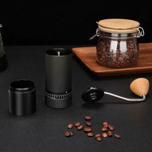 Stainless Steel 6 Starts Conical Burr Core External Regulation Hand Portable Bean <b>Mini</b> Manual Coffee <b>Grinder</b> - Product Image 5