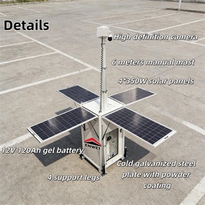 Torre di Sorveglianza Solare HD CCTV Cuboidale per Protezione Temporanea di Cantieri - Product Image 6