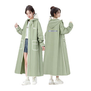 Impermeable para Adultos, Reutilizable, de PEVA, Resistente al Viento, Transpirable, Ligero, Reflectante, Duradero, Portátil, Moderno y Cómodo - Product Image 1