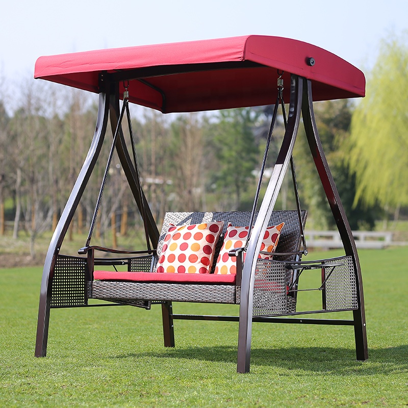 swing chair red patio swing with canopy