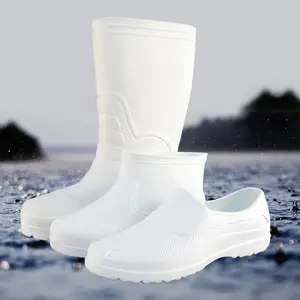 Men's EVA Foam Waterproof Rain Boots Knee-high Medium And Ankle Rain Boots Simple Style Rain Shoes For Men