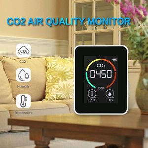 3 em 1 Digital <span class=keywords><strong>CO2</strong></span> Temperatura Umidade <span class=keywords><strong>Monitor</strong></span> Detector De Dióxido De Carbono Interior para Qualidade Do Ar - Product Image 3