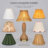 Lampe de table sans fil rechargeable en rotin naturel, abat-jour tressé, batterie 5200 mAh, commande tactile, idéale pour hôtels et décoration intérieure