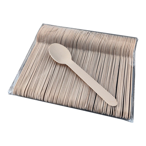 Sinh thái thân thiện một-thời gian sử dụng đồ dùng gỗ bạch dương thìa dao dĩa phân hủy sinh học compostable dao kéo cho các bên - Product Image 6