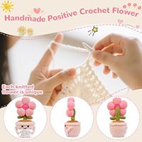 MuMyer – Grand bouquet de fleurs au crochet, cadeau de remerciement pour femme, amie, maman, Noël, anniversaire