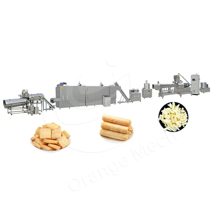 ORME Double Screw Puffed jagung Tortilla Chip lingkaran makanan ringan Extruder bola jagung membuat mesin produsen