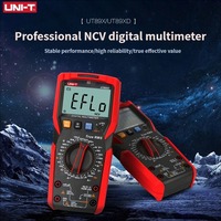 UNI T UT89XD Multimeter Digital Tampilan 4 Digit Presisi Tinggi Multi-Fungsi Pengukuran Tegangan Arus AC/DC 1000V AC/DC 20A