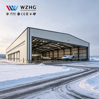 Grand hangar commercial en acier pour avions avec structure de construction préfabriquée
