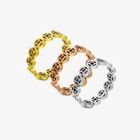 Bague Rétro Hip Hop en Acier Inoxydable avec Pièce de Monnaie, Bijou Porte-Bonheur et Symbole de Richesse, Style Vintage Streetwear, Bagues de Couple, Cadeau