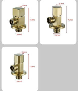 Adaptateur mural en forme de T en laiton brossé doré de bonne qualité pour toilettes, avec arrêt et déviateur d'eau, installation facile - Product Image 4