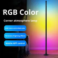Lámpara de esquina LED RGB, luz regulable para el hogar inteligente con sincronización de música, control remoto LED y aplicación, luz de esquina que cambia de Color