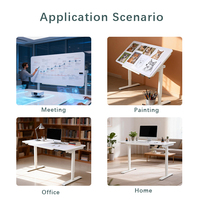 Cadre de bureau réglable en hauteur avec moteur brushless unique, tables élévatrices avec plateau inclinable et rabattable