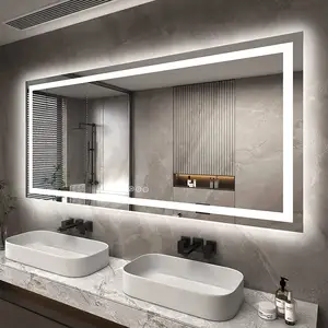 Yüksek kalite ve düşük fiyat çift ışık akıllı Led ışık Salon aynası banyo aynası ön ve arka ışık