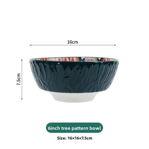 Vaisselle en Porcelaine Fine Écologique Style Bohème Rétro Luxe Léger – Bols, Assiettes, Bols à Riz, Bols à Soupe, Plats Peints à la Main Créatifs - Product Image 6