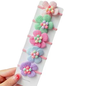 Coletero <span class=keywords><strong>El</strong></span>ástico <span class=keywords><strong>con</strong></span> <span class=keywords><strong>Flores</strong></span> Estilo Dulce, Paquete de 5 Piezas, Color Caramelo, Banda de Plástico Suave/Resina, Anillo <span class=keywords><strong>para</strong></span> <span class=keywords><strong>el</strong></span> Cabello Hecho a Mano <span class=keywords><strong>para</strong></span> Niños - Product Image 6