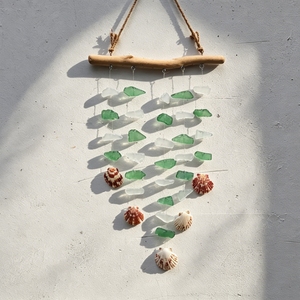 Decoración Colgante de Madera Flotante y Vidrio Marino, Estilo Bohemio Moderno Minimalista, Irregular, con Acabado Arenado, Hecha a Mano, para Dropshipping - Product Image 5
