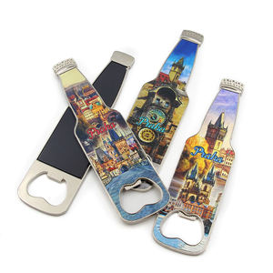 Personalized Photo Engraved Bottle Opener Cities Helsinki Aluminum Foil Beer Cap Magnetic Bottle Opener Fridge Finland Souvenir - Product Image 4