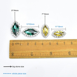 Hebilla de Cristal con Forma de Ojo de Caballo y Garra Plateada, Cristales de Vidrio Planos para Coser en Prendas, Zapatos, Bolsos y Accesorios de Costura - Product Image 5