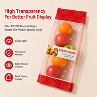 Sac à soufflets latéraux refermable de qualité alimentaire PET/PE avec trous respirants pour l'emballage des fruits