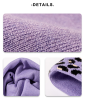 Chapeau en tricot pour femme à imprimé léopard - Automne Hiver - Protection contre le froid - Style tendance hip-hop