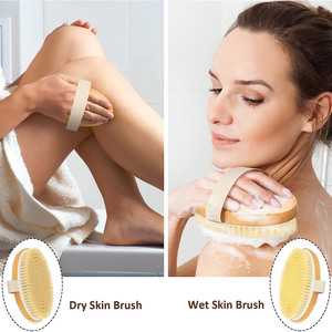 Brosse corporelle SPA en poils naturels pour peaux humides et sèches, masseur de bain doux pour usage domestique - Product Image 1