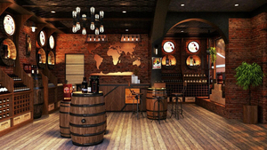 Servicio de Diseño Interior de Bodega Moderna a Medida, Mobiliario Multifuncional de Madera para Tienda de Licores y Soporte para Botellas - Product Image 5