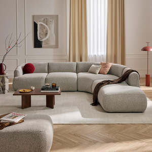 Sofá Modular Moderno de Lujo Ligero, Sofá Viral con Tela Teddy Bouclé, <span class=keywords><strong>Muebles</strong></span> Cómodos para Sala de Estar, Sofá Seccional Desmontable - Product Image 5