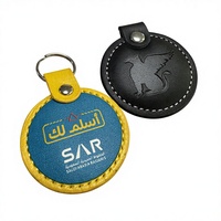 Porte-clés NFC en PU de haute qualité, programmable, RFID, avec logo personnalisé, étanche, durable, léger, carte de membre, carte de visite