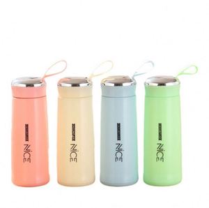 Bouteilles d'eau en verre colorées givrées en gros d'usine, vaisselle à boire en verre bon marché, bouteilles d'eau de camping en verre - Product Image 1