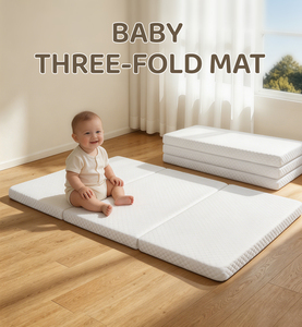 ที่นอนเมมโมรี่โฟมแบบพับสามตอน พร้อมปลอกหุ้มซักเครื่องได้ พกพาสะดวก <span class=keywords><strong>ใช้</strong></span>ในห้องนั่งเล่นหรือสำหรับเด็กทารก ที่นอนเสริมแบบพับได้ - Product Image 1