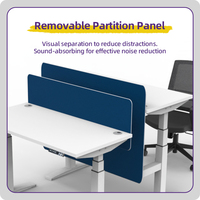 Bureau de direction moderne et minimaliste à hauteur réglable avec élévateur électrique à double moteur pour salle de formation d'entreprise