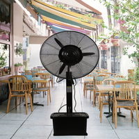 Support de ventilateur de brouillard d'eau industriel électrique intérieur/extérieur de 26 pouces humidificateur refroidissement désinfection fonction de pulvérisation refroidisseurs d'air