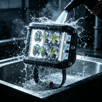 Luz de Trabajo LED Rectangular de 4 Pulgadas y 36 W, Emisión de Luz por 3 Lados, IP68 Resistente al Agua, 12-48 V, 1920 lm, para Vehículos Todoterreno, Camiones, Montacargas y Maquinaria