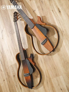 Yamaha SLG200N 39 بوصة كاملة الغيتار الصامت واحد محمول حالة الكهربائية الكلاسيكية الماهوجني السفر قطعة أثرية الغيتار الكلاسيكي - Product Image 4