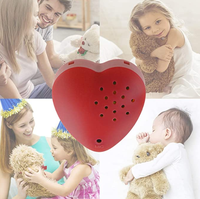 Enregistreur vocal en forme de cœur, enregistreur de battements de cœur téléchargeable par USB, puce musicale pour animaux en peluche et cadeaux