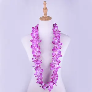 High Quality Artificial Velvet Plumeria Hawaii Lei for Hula Dance Celebration Event