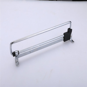 Stainless Steel Telescopic <b>Clothes</b> <b>Rack</b> Wall Mounted Wardrobe Storage Organizer Rectangle Shape Clothing Rail - Product Image 4