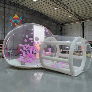 Maison à bulles gonflable transparente <span class=keywords><strong>pas</strong></span> chère avec décorations de ballons colorés, aire de jeux commerciale en PVC pour enfants, idéale pour le jeu et la location - Product Image 3