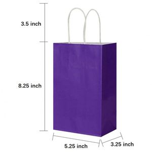 Small Kraft Bags with Handles Paper Birthday <b>Wedding</b> Party Grocery Retail Shopping Business Craft Gift Shopping Paper Bag - Product Image 5