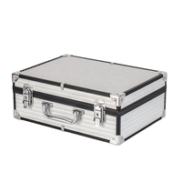 Boîte de rangement pour outils en aluminium sur mesure, style féminin, ouverture supérieure, avec mousse personnalisée pour l'organisation d'équipements de voyage
