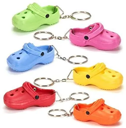 Porte-clés de Mini chaussures, 3D, 1 pièce, mignon, chaussures, Crocs, sabots, sandales, cadeaux de fête, pantoufle