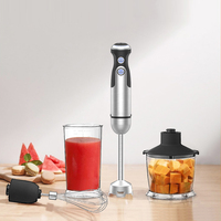 Mixeur Plongeant Électrique Multifonction 3-en-1 avec Moteur en Cuivre Pur 1200W, Lames en Acier Inoxydable pour Hacher et Mélanger, Idéal pour Usage Domestique