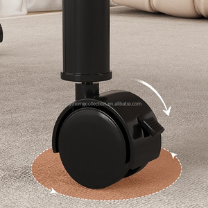 Mesa de centro de <span class=keywords><strong>Metal</strong></span> ligera y duradera al por mayor, mesa de aperitivos móvil para dormitorio con almacenamiento, mesa auxiliar de sofá sencilla de 2 capas - Product Image 3