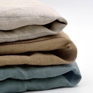 Bộ quần áo sơ mi và quần kẻ sọc nhuộm sợi lanh nguyên chất, có sẵn tại nhà máy, mùa xuân hè, thoáng khí, kiểu dáng thời trang, rộng rãi dành cho bé gái - Product Image 3