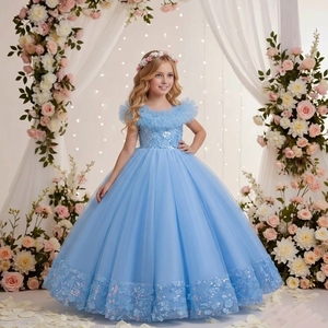 Abito da Sera Bianco Soffice per Bambina, Vestito da Principessa Personalizzato, Elegante Abito da Damigella per Bambine per Matrimoni - Product Image 6