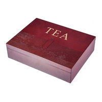 Boîte cadeau à thé en bois avec logo personnalisé, boîte d'emballage de thé de luxe à couvercle rabattable avec doublure en tissu