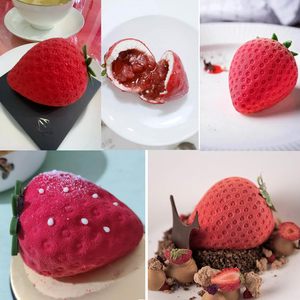 ストロベリーシリコーンモールド3Dシリコーンモールドケーキデザートムースベーキング型ノンスティックゼリープディング型 - Product Image 5