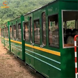 छूट आउटडोर पर्यटकों मनोरंजन पार्क वयस्कों बच्चे खेल डीजल ट्रैक ट्रेन खुश ट्रेन wih भाप - Product Image 5